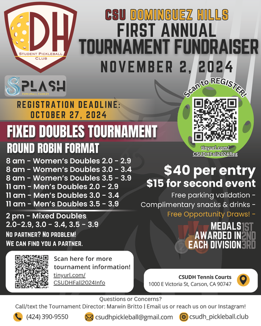 CSU Pickleball Tournament Sponsored by Splashpickleball